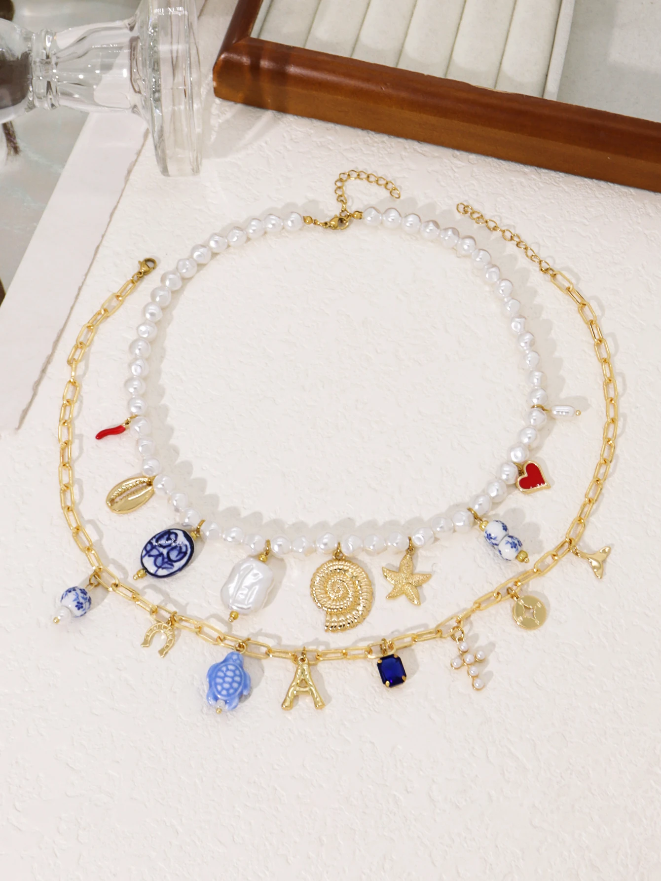 Womens Charm Clavicle Chain Necklace
