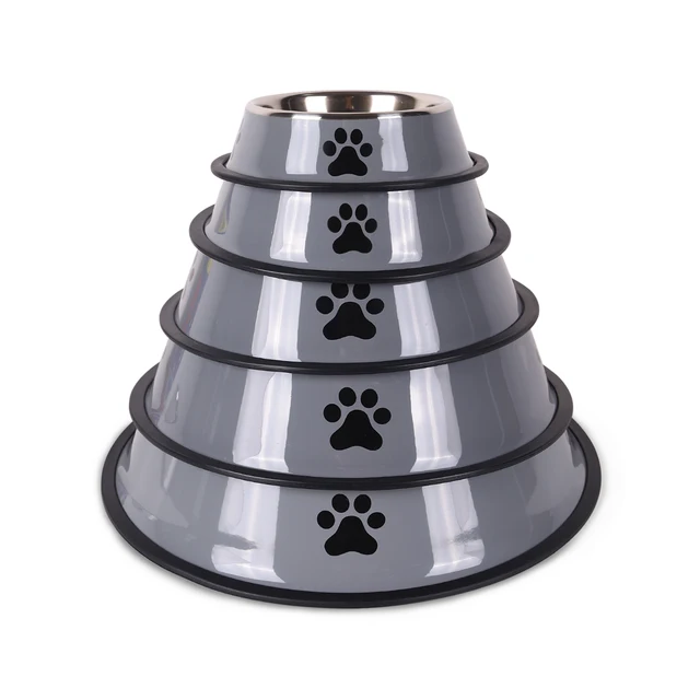 1PC Stainless Steel Pet Bowl Cat Bowl Dog Food Bowl Multi-Specification Anti-fall Food Bowl Food Bowl Feeding Pet Supplies 4