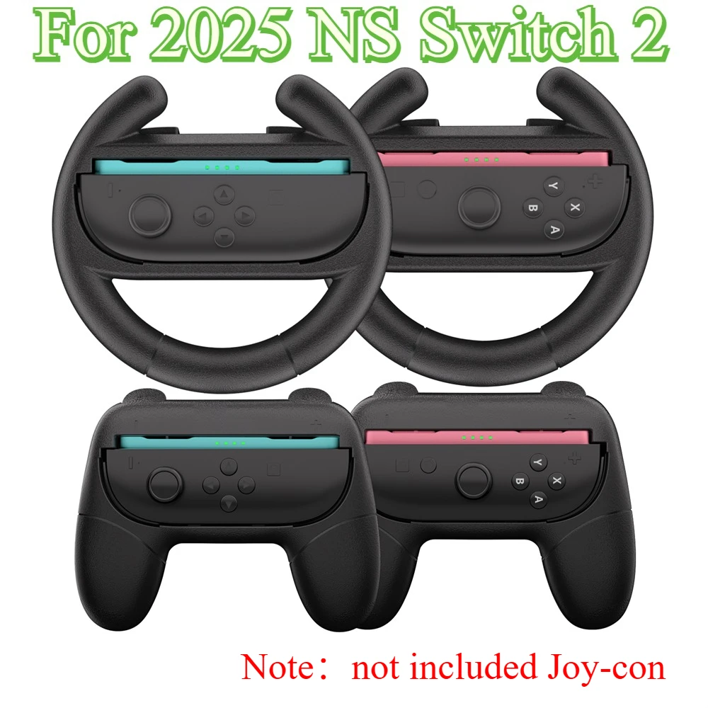 4 في 1 لمفتاح NS 2 مقبض عجلة القيادة مع تصميم مريح قبضة مريحة زيادة تجربة اللعبة للتبديل 2