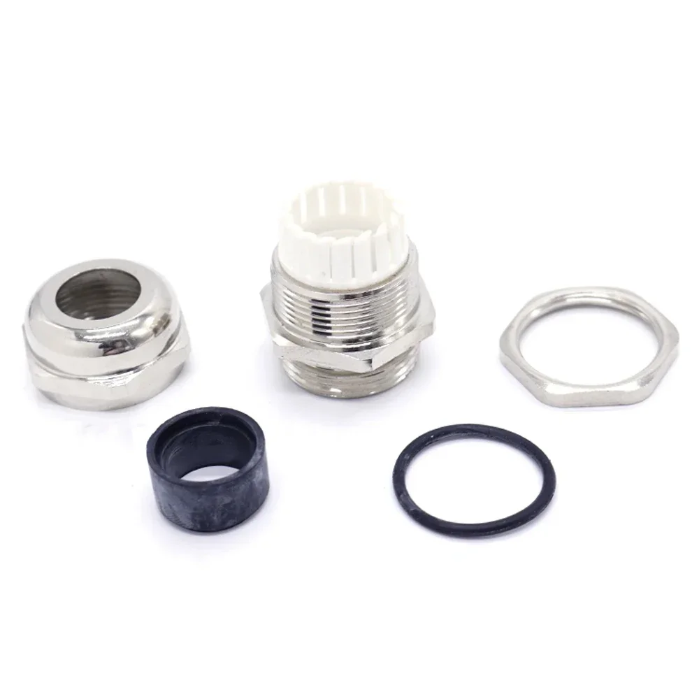 Cable Gland Waterproof IP68 Nickel Plated Brass PG7 For 3-6.5mm PG7 PG9 PG11 PG13.5 PG16 PG19/21/25/29/36/42/48