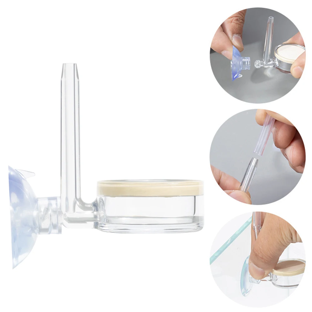 Diffuser for Aquarium Plants Clear CO2 Atomizer with Suction Cup