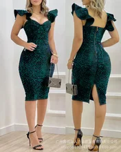 Robe à volants et manches volantes pour femmes, nouvelle collection 2021 