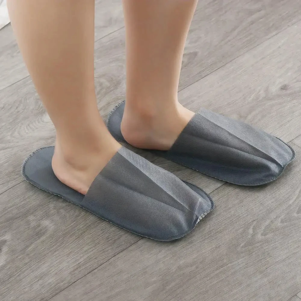 Slippers Sandals Non-Woven Hotel Disposable Slippers Footwear Non-slip Home Guests Use Slippers One Size Soft Hospitality Bathroom 1pc