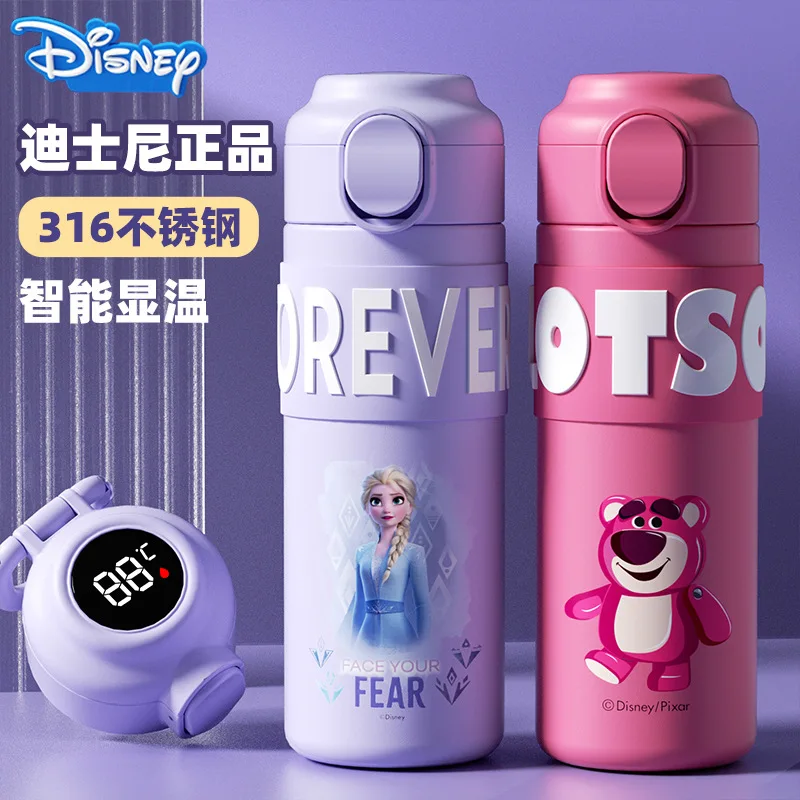 

Disney Frozen Thermos Water Cup For Girls Boy Mickey Stainless Steel 316 Vacuum Student Straight Drinking Straw Bottle Keep Warm