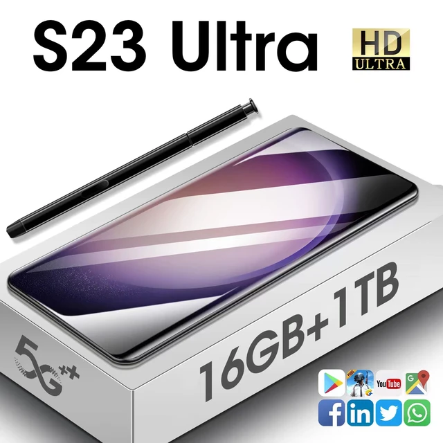 Smartphone S23 Ultra 7.0 Hd Camera 5g Internet Celulares 16gb+1t