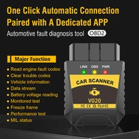 V020 Elm327 Bluetooth OBD2 Scanner for IOS/Android/PC ELM 327 Code Reader Clear Error Engine Car Fault Diagnostis Tool 1