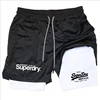 Summer Shorts for Men 2 in 1 Athletic Gym Workout Running Performance Shorts Print with Phone Pocket Quick Dry Breathable shorts 1