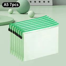 Waterproof A5 Mesh Zipper Bag (Green - 7pcs)