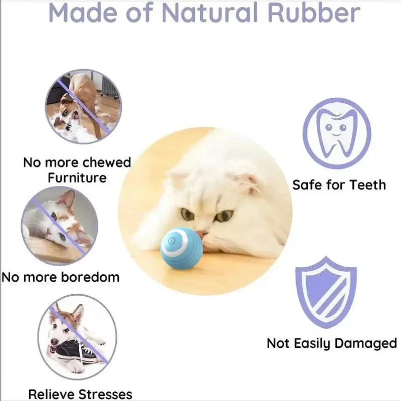 Things for Cats Toys Garden Sandbox for Cat Stuff Toy Accessories Smarts Automatic Rolling Pet Electric Cats Ball Home Catnip