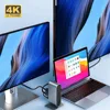 12 in 1 Type C Adapter Docking Station 4K HDMI-Compatible VGA RJ45 3.5mm Jack SD TF Card USB 3.0 Hub 100W PD for Macbook Laptop 2