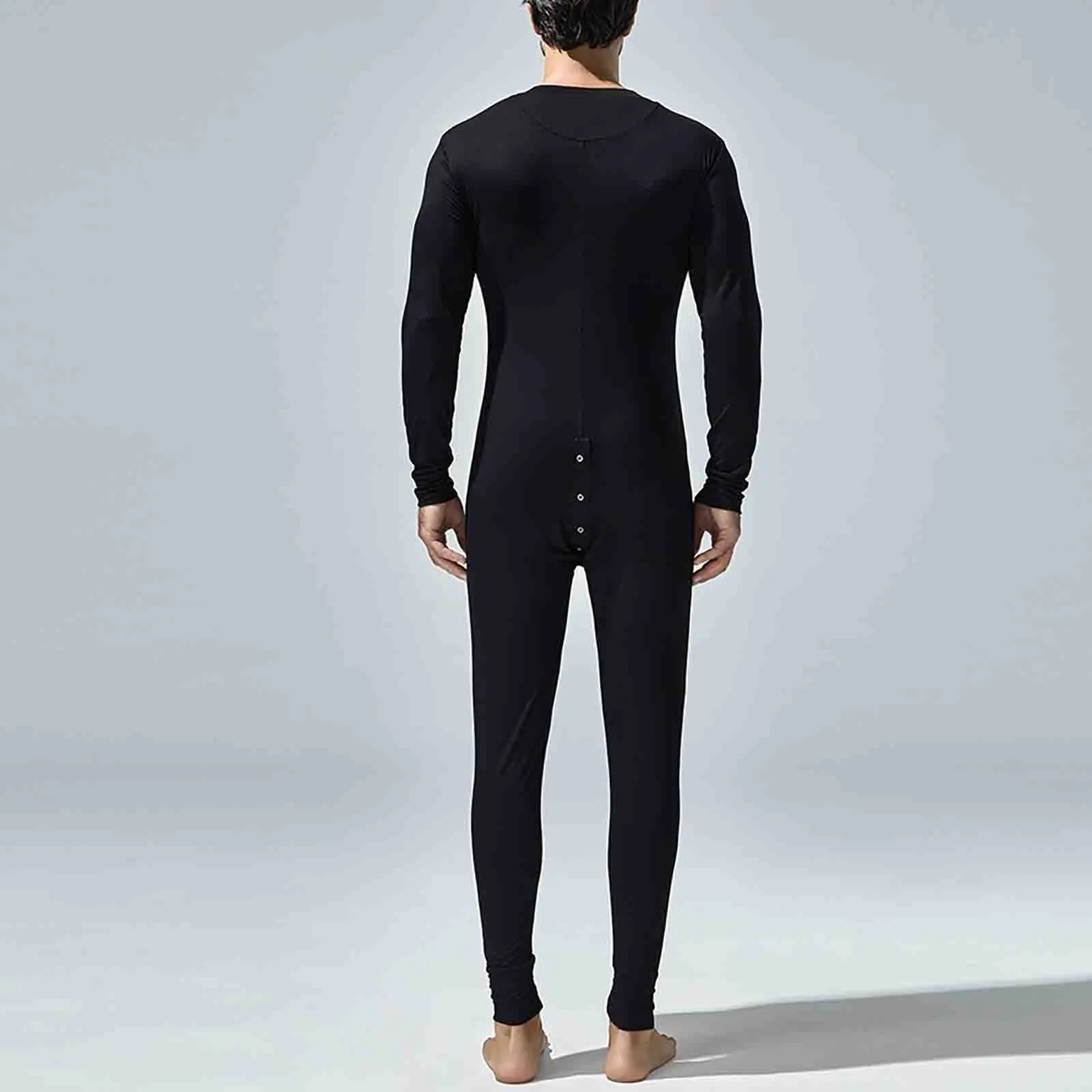 Men Bodysuits Jumpsuits Lingerie Single Breasted Onesie
