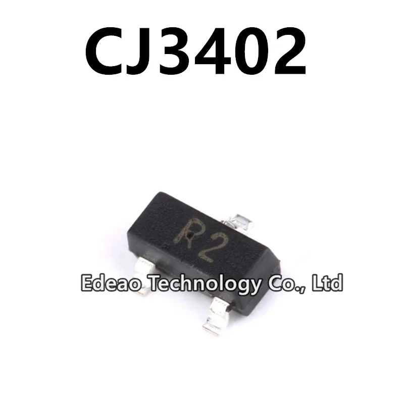 100Pcs/lot CJ3402 SOT-23 Marking:R2 MOS Field Effect N-Channel SMD Transistors 4A-30V 3402 SOT23-3