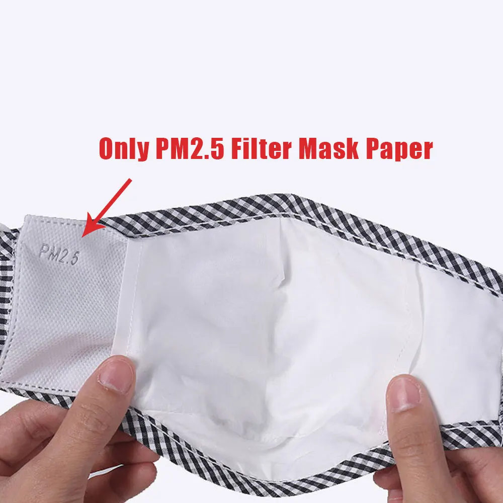 2Pcs 5 Layers PM2.5 Filter Mask Paper Activated Carbon for Adult Kids Masks Anti Dust Haze Mouth Mask Face Mask Filters 3