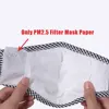 2Pcs 5 Layers PM2.5 Filter Mask Paper Activated Carbon for Adult Kids Masks Anti Dust Haze Mouth Mask Face Mask Filters 3