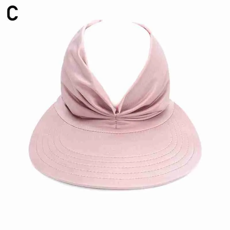Frühling/Sommer Sonnenschutz-Visor-Hut Outdoor Anti-UV Elastischer Hohlkopf-Hut UPF 50+ UV-Schutz Strand-Sportkappe Breite Krempe Baseballkappe – Detail 2