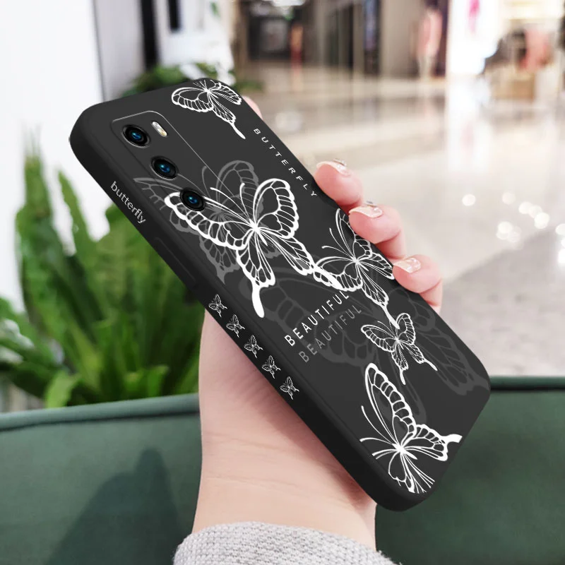 Phantom Butterfly Liquid Silicone Phone Case - Elegant & Durable Design