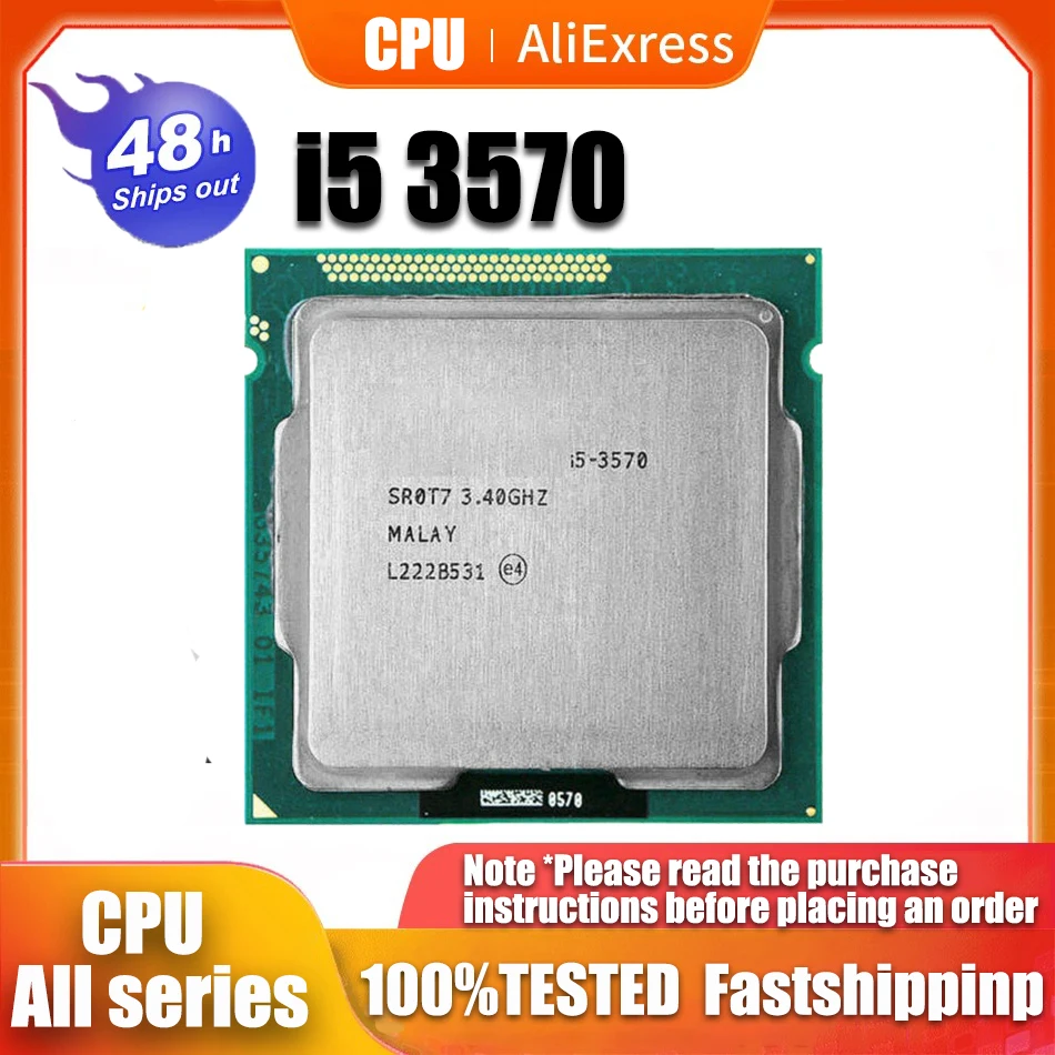 Processore Intel I5 3570 Usato Quad-Core 3.4Ghz L3 = 6M 77W Socket Lga 1155 Cpu Desktop Funzionante 100%