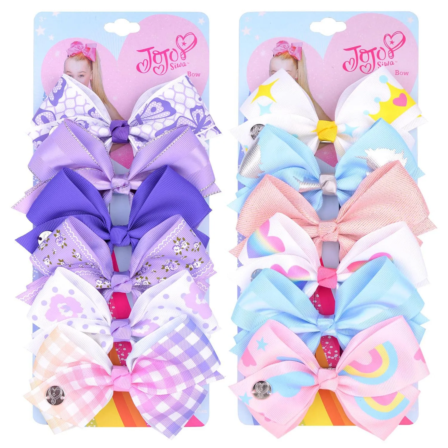 

2022 New 5 Inch 6Pcs/set Kids Hair Clip Bow Unicorn Hair Clip Colorful Hair Clips Hairpins Barrettes Hair Accessories Gift Set