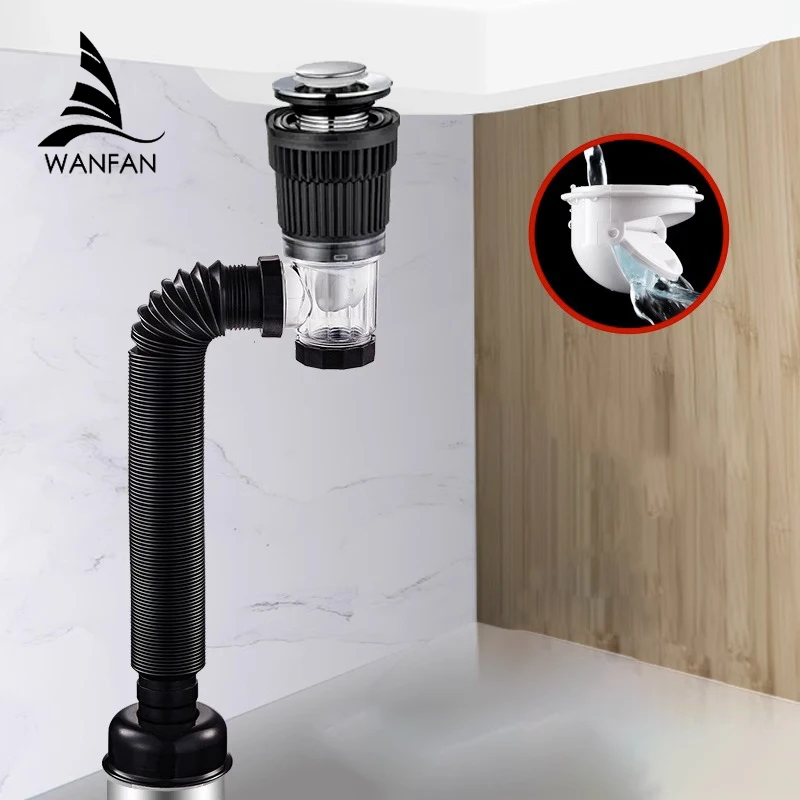 Flip-Top Gootsteen Afvoer Intrekbaar Deodorisatiefilter Flexibele Downspout Badkamer Gootsteen Anti Verstopping Keuken Accessoir sink filter,kitchen sink filter,sink strainer,kitchen sink strainer