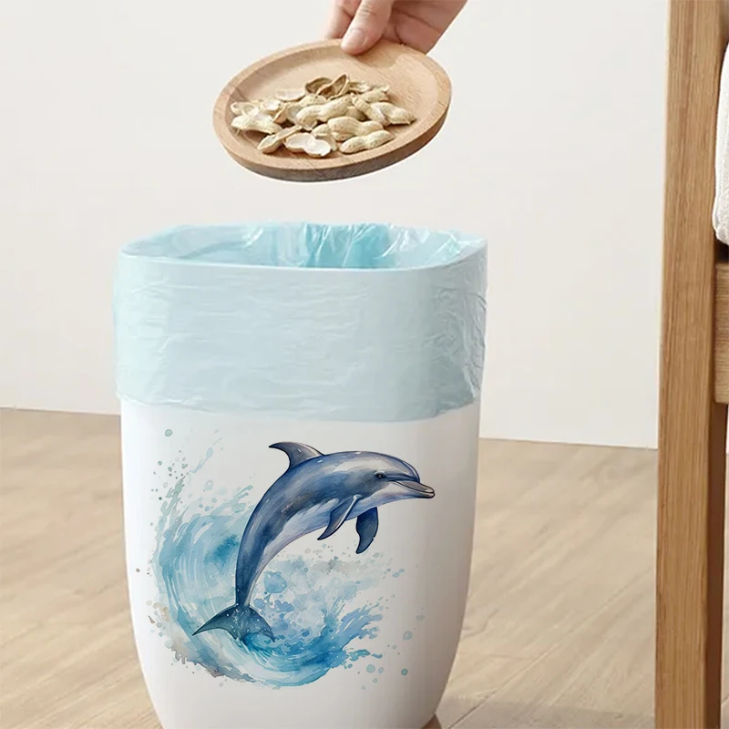 Wall Stickers Toilet Stickers Watercolor Dolphin Sticker Water-proof Home Swith Decal Used for Wall Bathroom Cabinet Door Toilet Car Laptop
