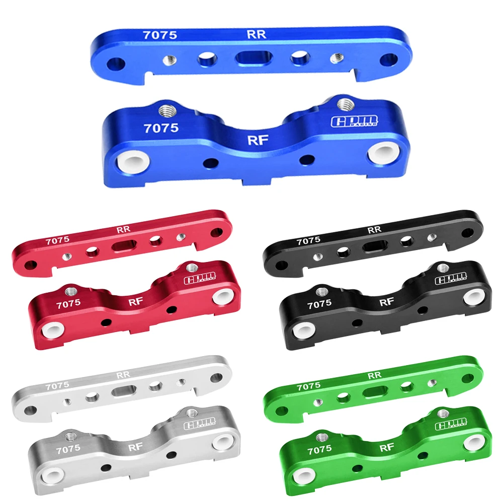 Vue détaillée du bras de suspension en aluminium 7075 pour ARRMA 1/5 KRATON 8S, montrant la finition anodisée.