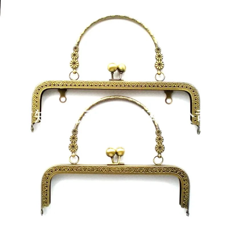 4PCS Metal Handbag Handle Frame Kiss Clasp Lock Handle Arch for DIY Purse Bag Fashion New Fashion DIY Craft 18CM 20CM
