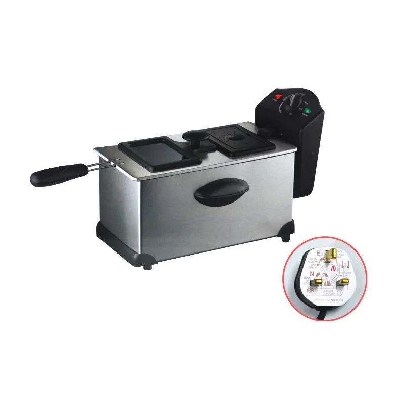 Commerical Electric Fryer 3L Deep Fryer Stainless Steel Household Chicken Duck Cooking Machine Fish Meat