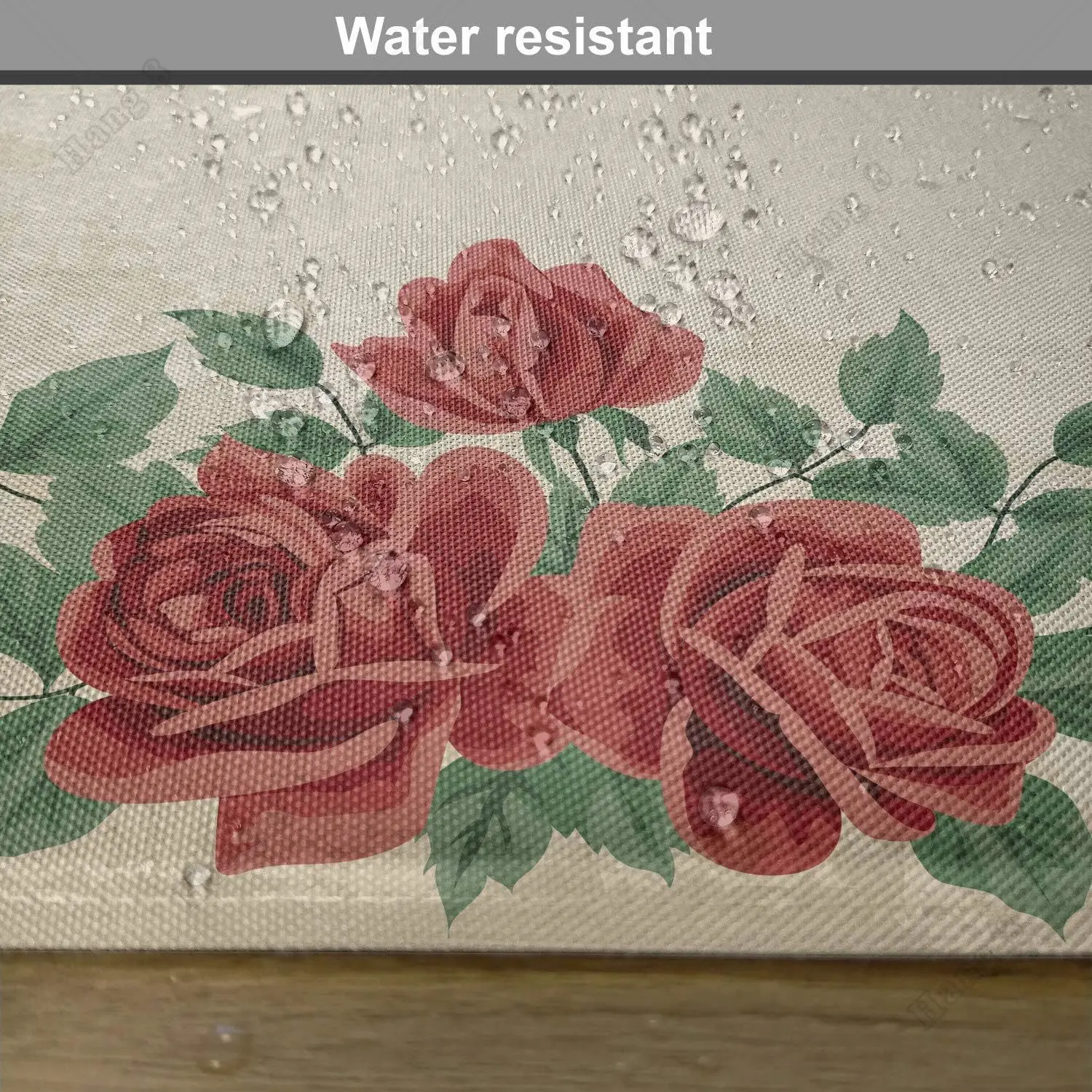 Vintage růže sázet rohože sada z 4 červený květinová dinning pokoj odpoledne čaj omyvatelné textilie prostírání pro jídelní stůl 12x18 palec