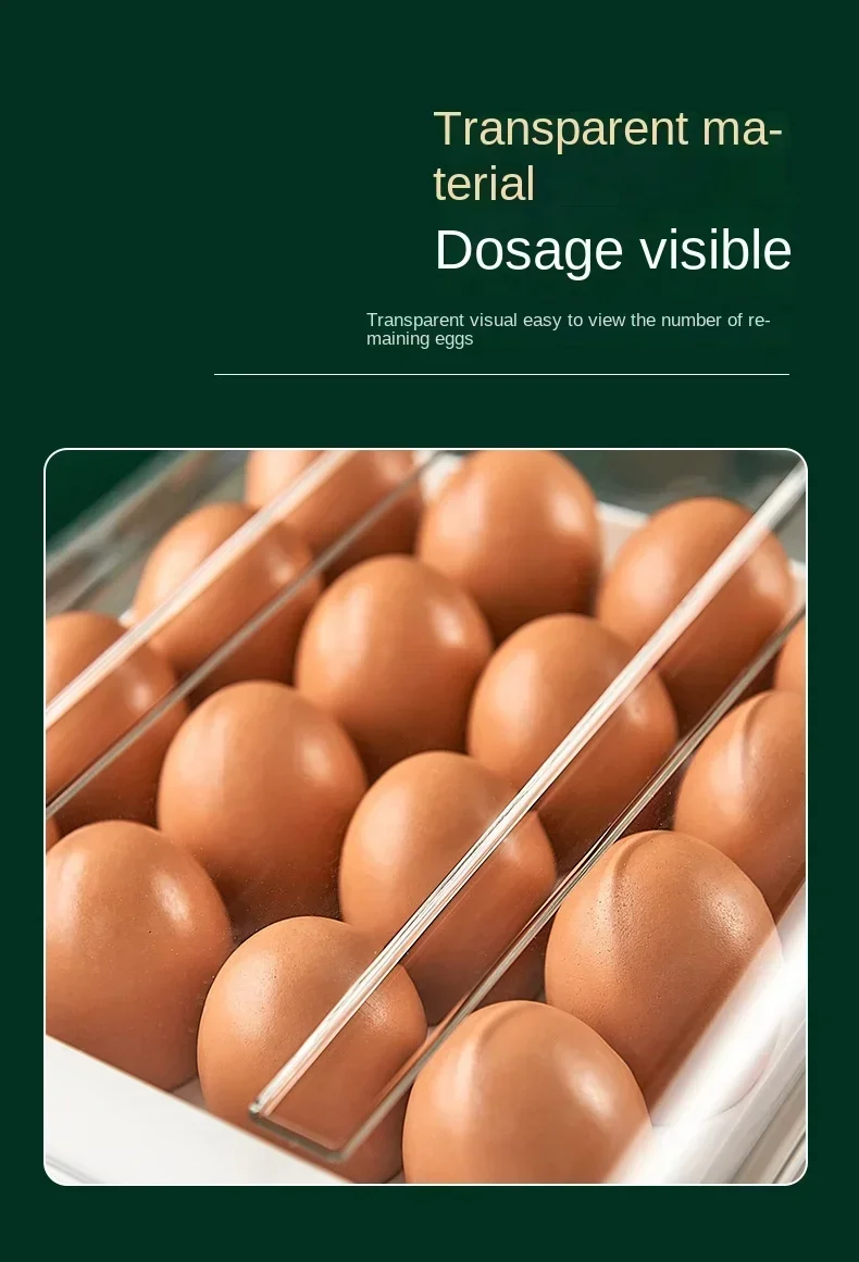 Egg storage box Drawer refrigerator special household food grade double sealed fresh kitchen large capacity 6