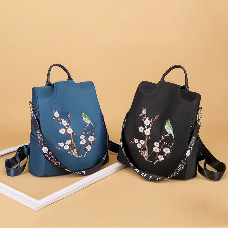 2024 New Oxford Anti-theft Women Backpack Fashion Print School Bag