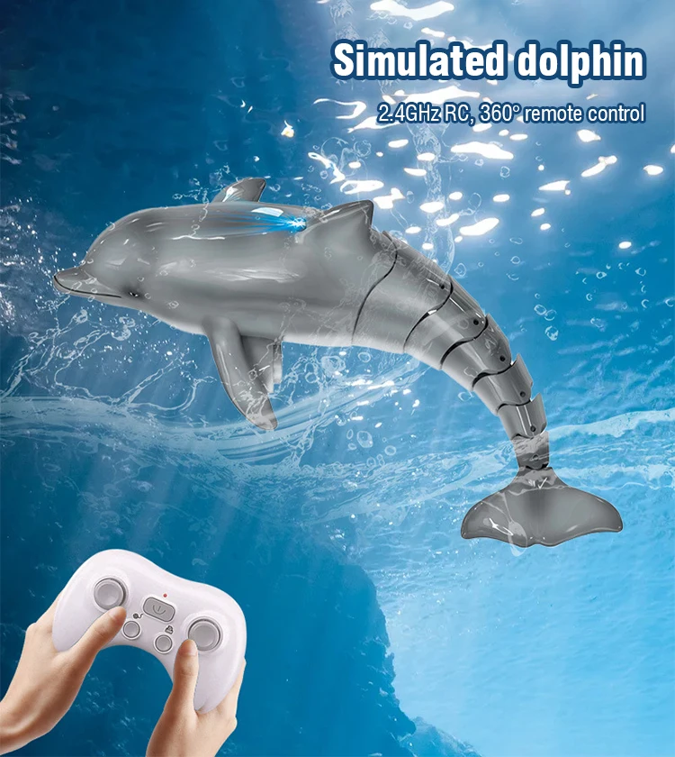Smart Rc Dolphin Whale Remote Controlled Boat Ship Submarine Robots Fish Pool Waterproof Electric Toys for Kids Boys Children 4
