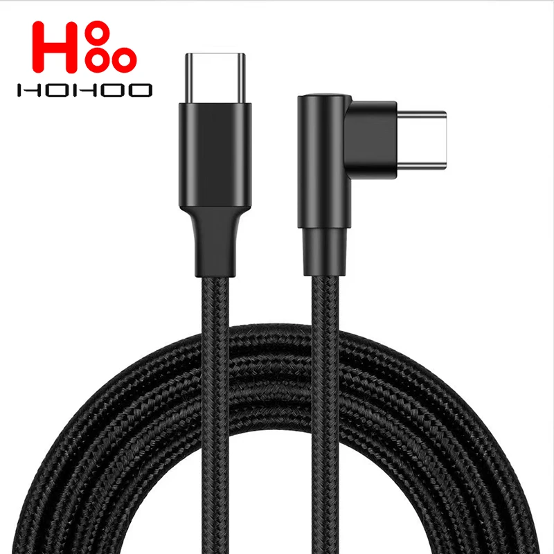 Enhanced 100W USB-C Fast Charging Cable - 90 Degree Bend