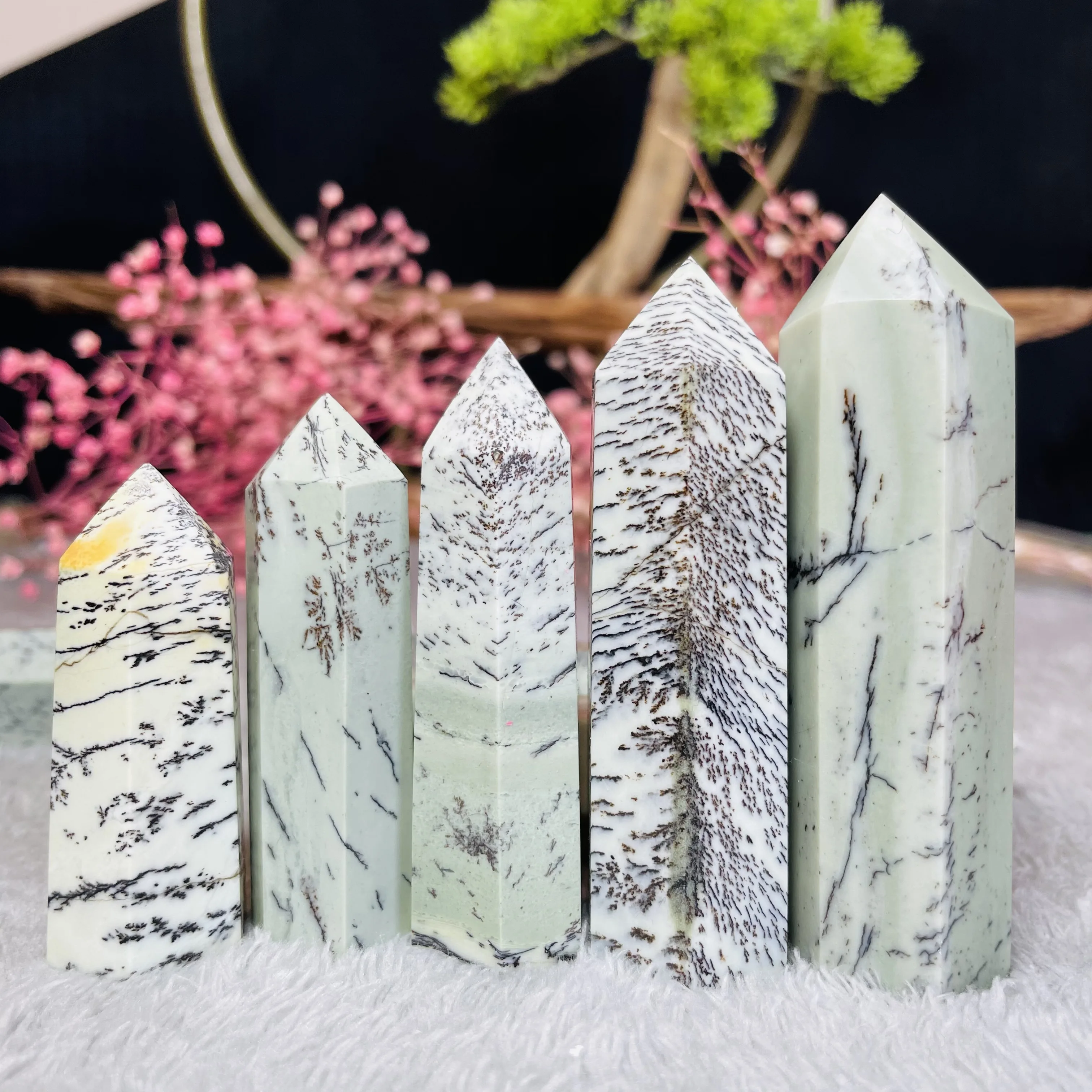 

Natural Stones Crystal Point fire quartz Tower Healing Stone Energy Ore Mineral Obelisk Home Ornaments