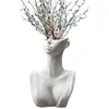 Face Vases For Flowers Ceramics Statue Flower Vase Body Vase Modern Minimalisms Style Face Pots Bust Head Shaped For Birthday 1