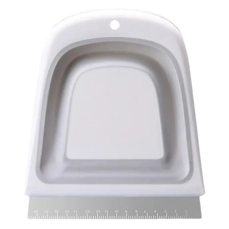 

Squeegee Spatula Small Scraper Dustpan Small Broom and Dustpan Set Hand Broom Shovel with Scale Foldable Hangable Food Dust Pan