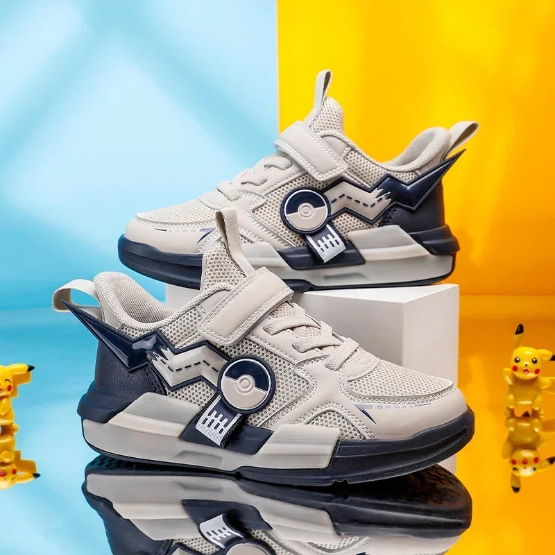 Kid Casual Pikachu Children Cartoon Sports Shoes Boy Girl Student Running Shoe Breathable Lightweight Size EU28-39