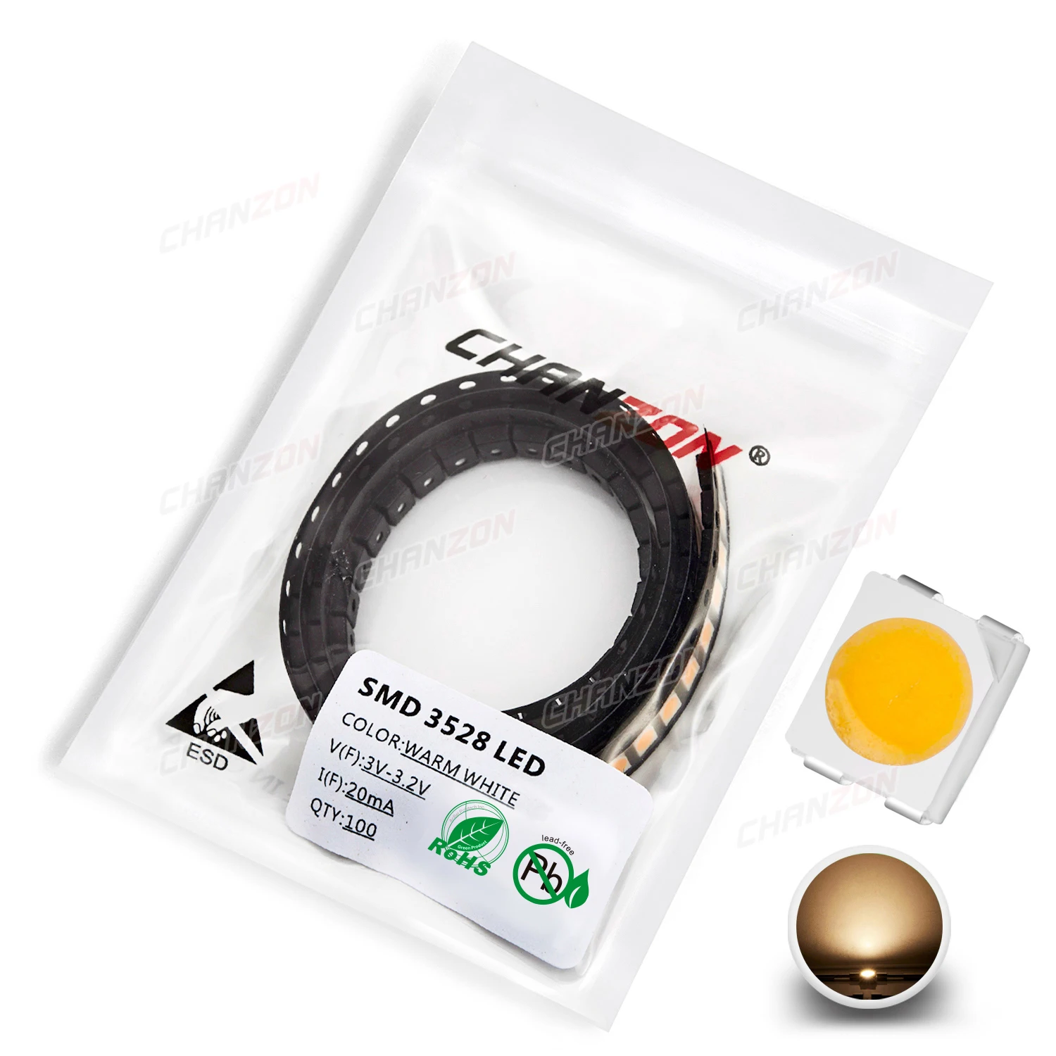 รูปสินค้า แผงวงจร SMD LED สีครบ 100 ชิ้น