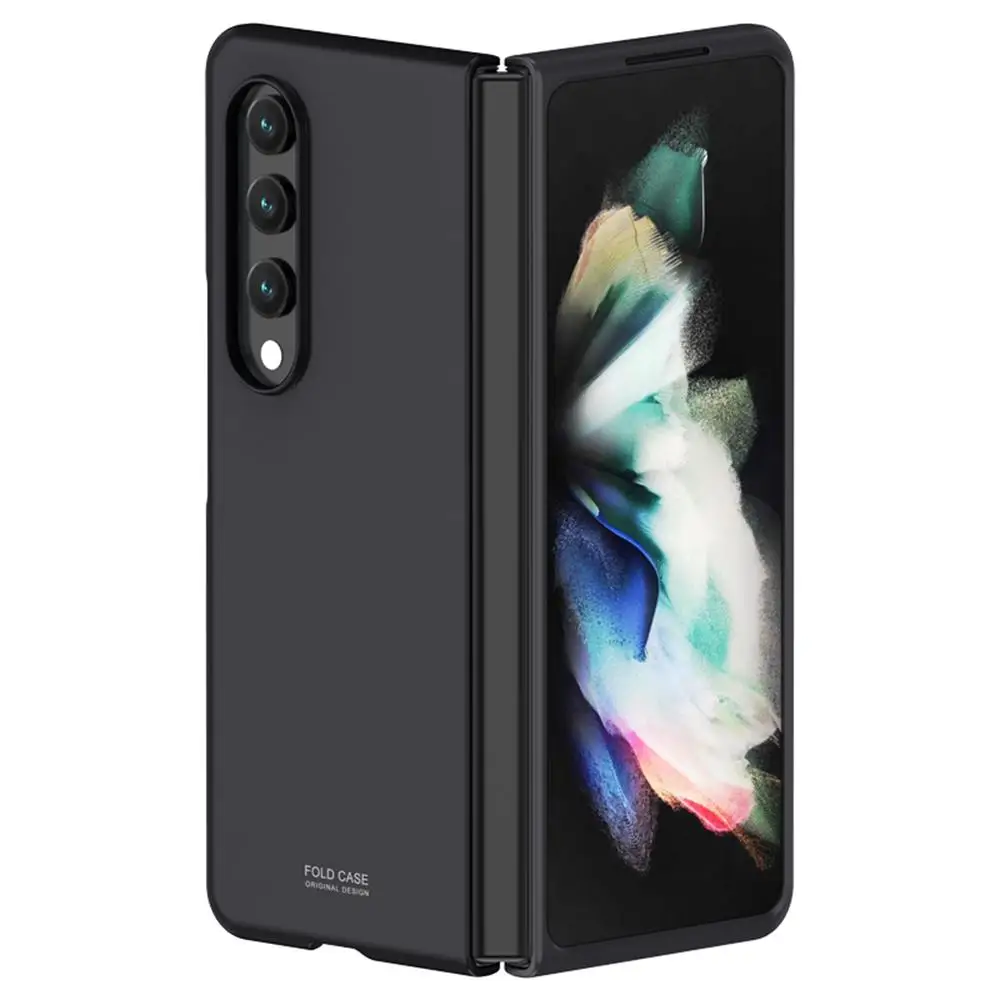Phone Case For Samsung Galaxy Z Fold 5 4 3 5G Case Luxury Ultra Thin Skin-friendly Matte Folding Shockproof Protection PC Hard Back Cover