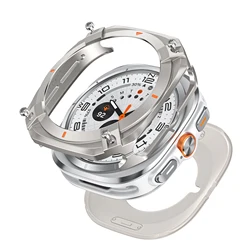 Enhanced Protective Aluminium Alloy Shell Cover for Smartwatch - Ultra Bumper Accessory (Titanium orange)