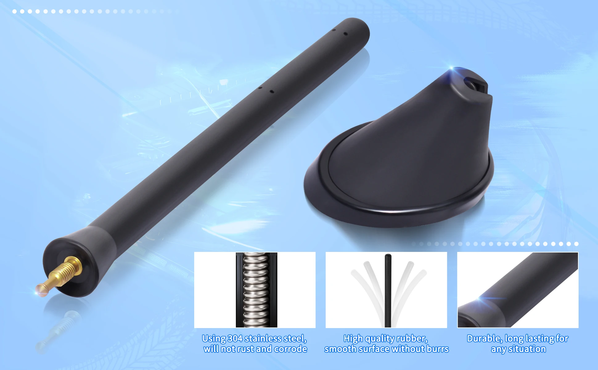 AM FM Roof Antenna with RAKU Connection for Car Radio