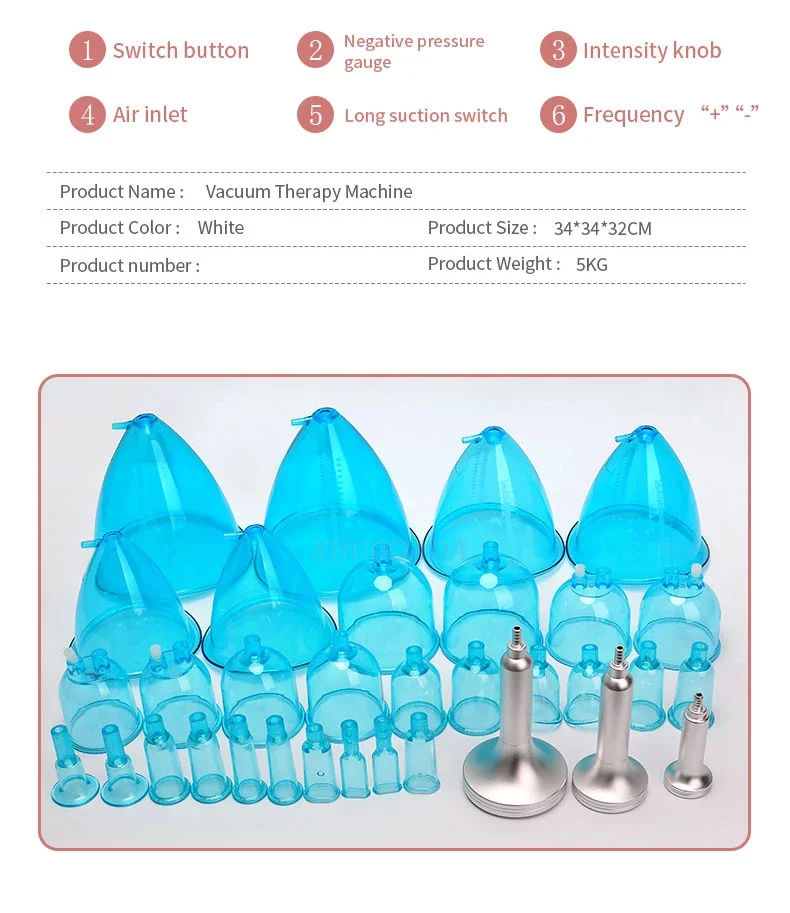 New Vacuum Therapy Machine Breast Enhancer Massager Cup Enlargement Vacuum Pump Lifting Body Slimming Enlarger Chest Equipment 6