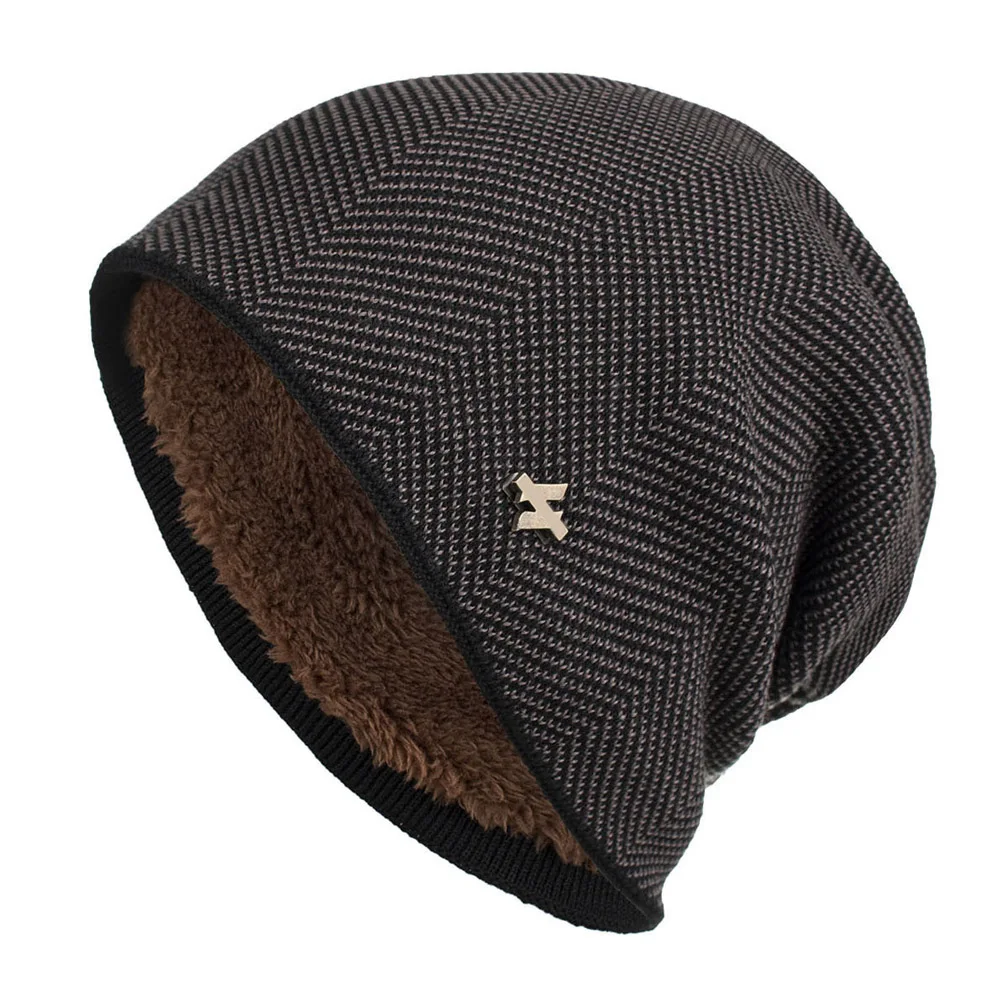 

Plus Velvet Head Cap Knitted Thick Windproof Warm And Comfortable Cap For Men Winter Outdoor