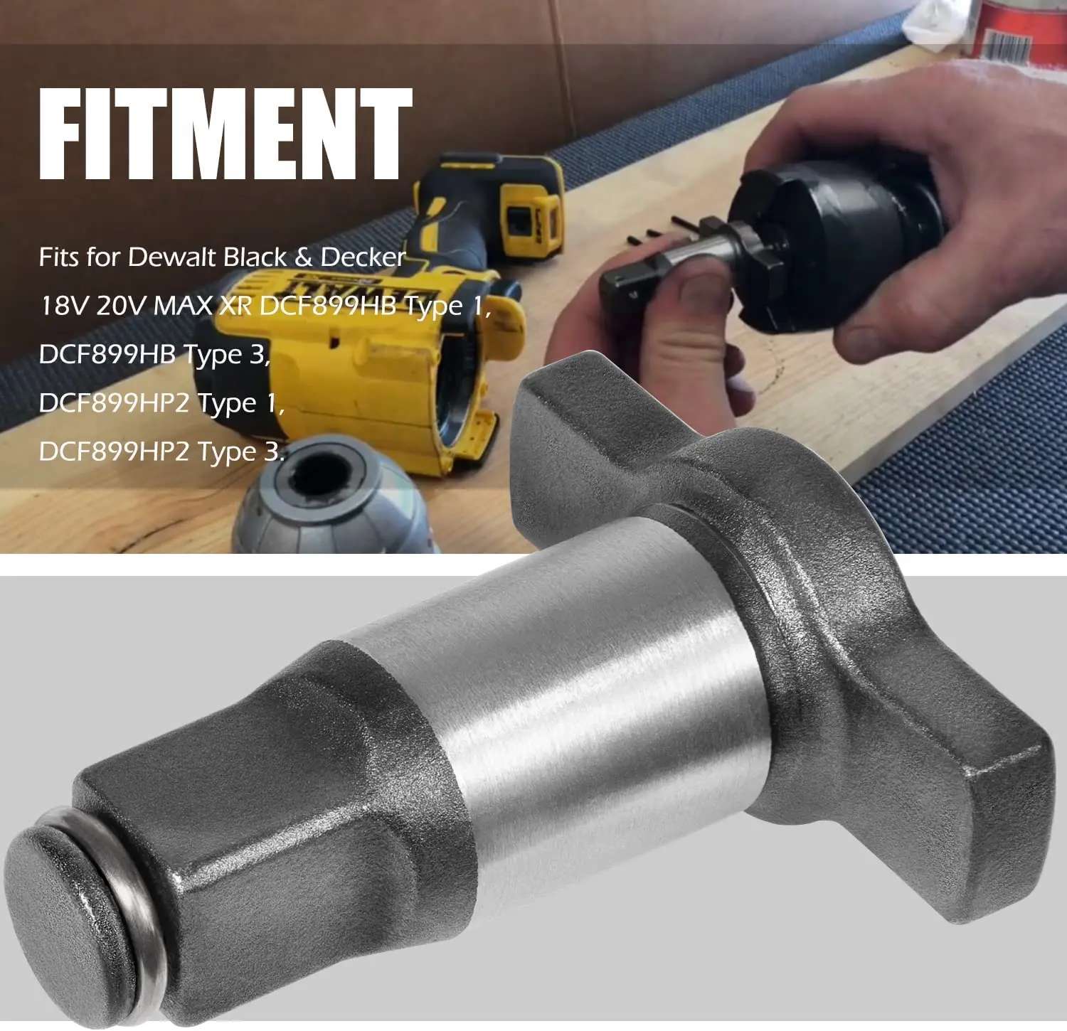 TENG MILE Impact Wrench Anvil Assembly 1/2'' Fits for Dewalt Black & Decker 18V 20V MAX XR DCF899HB DCF899HP