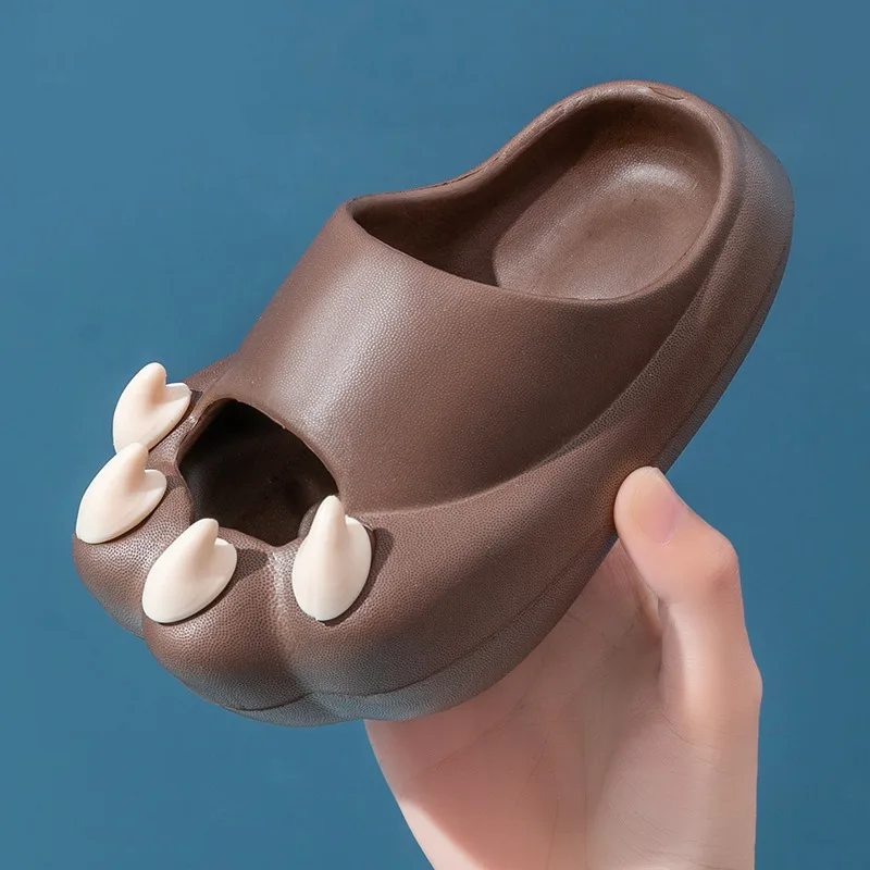 

Summer Cute Cat Claw Platform Lightweight Women Slippers Soft Comfortable Children Slippers EVA Non-slip Women's Home Slippers