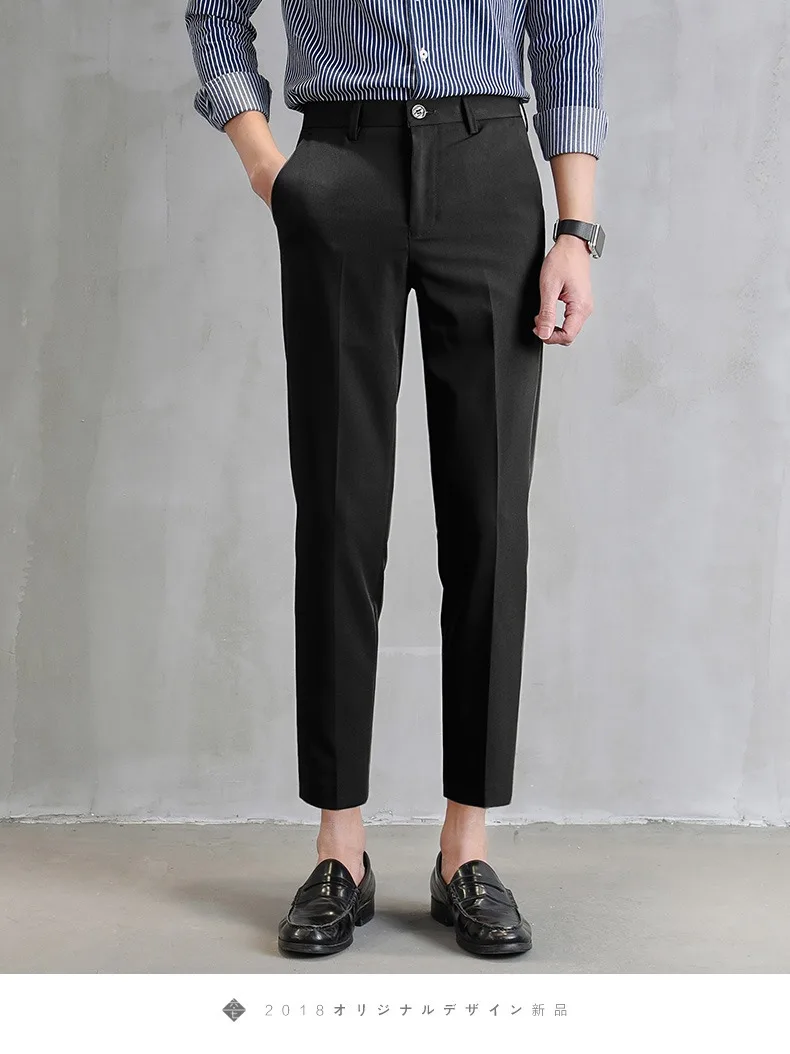 Korean Fashion Men's Pants Summer Breathable Men's Suit Pants Business Casual Pants Men Trousers Men Clothing Y2k