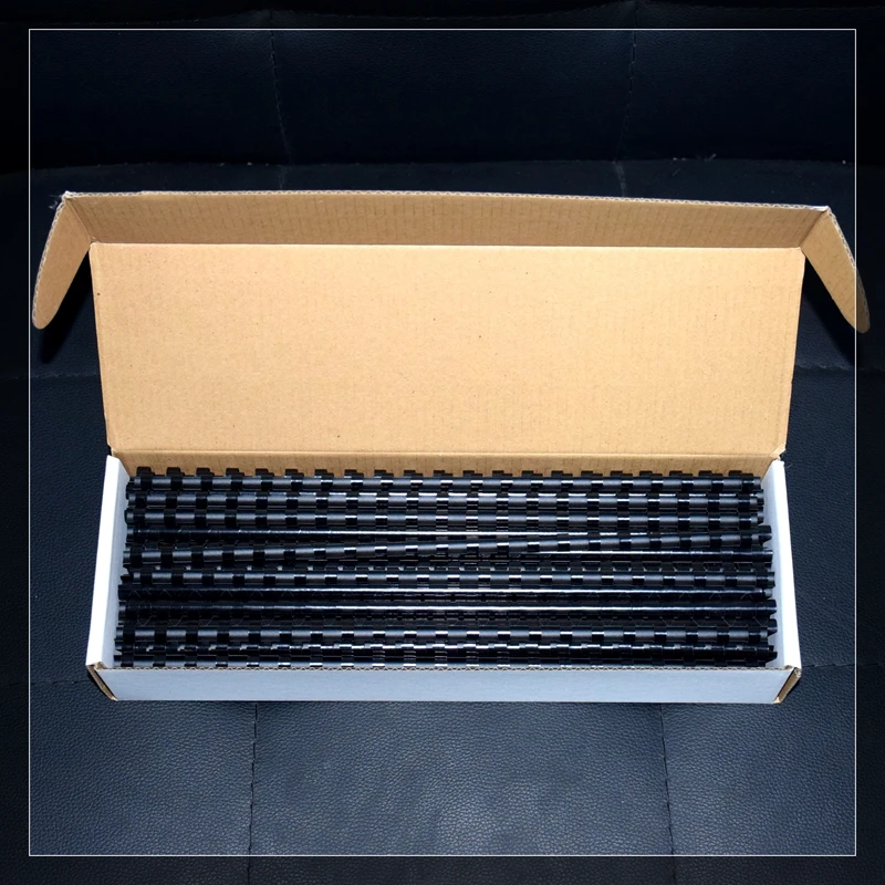 50/100PCS/BOX ReadStar PVC Black binding aprons 21 Loops 6-51mm A4 binding aprons comb rings Plastic combs plastic binding rings