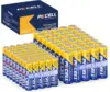 80 Pack PKCELL Carbon Zinc Non-rechargeable Battery Double AA UM3 MN1500 E91 Batteries Triple AAA MN2400 Batteries 1