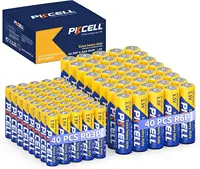80 Pack PKCELL Carbon Zinc Non-rechargeable Battery Double AA UM3 MN1500 E91 Batteries Triple AAA MN2400 Batteries 1