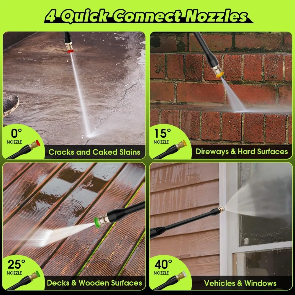 Electric Pressure Washer, Foam Cannon, 2 Different Pressure Tips, Power Washer, 3500 PSI 2.4 GPM