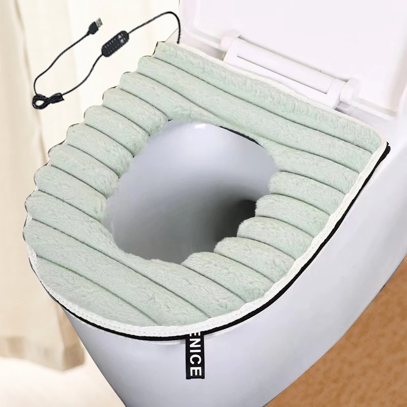 USB 가열 워머 변기 시트 커버 패드, 일정한 온도 조절 가능, 가열 변기 시트 커버 쿠션, 재사용 가능, 5V 2A